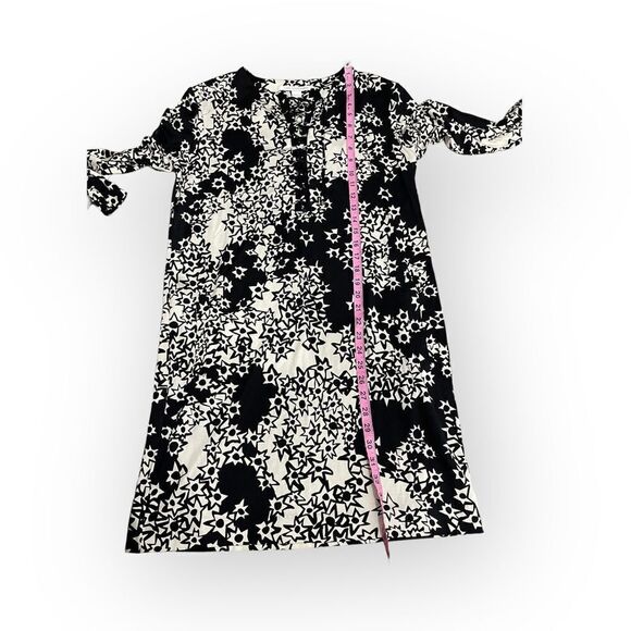 Diane von Furstenberg Mod Tunic Dress Silk Nana Star Meadow Black White - Picture 7 of 11